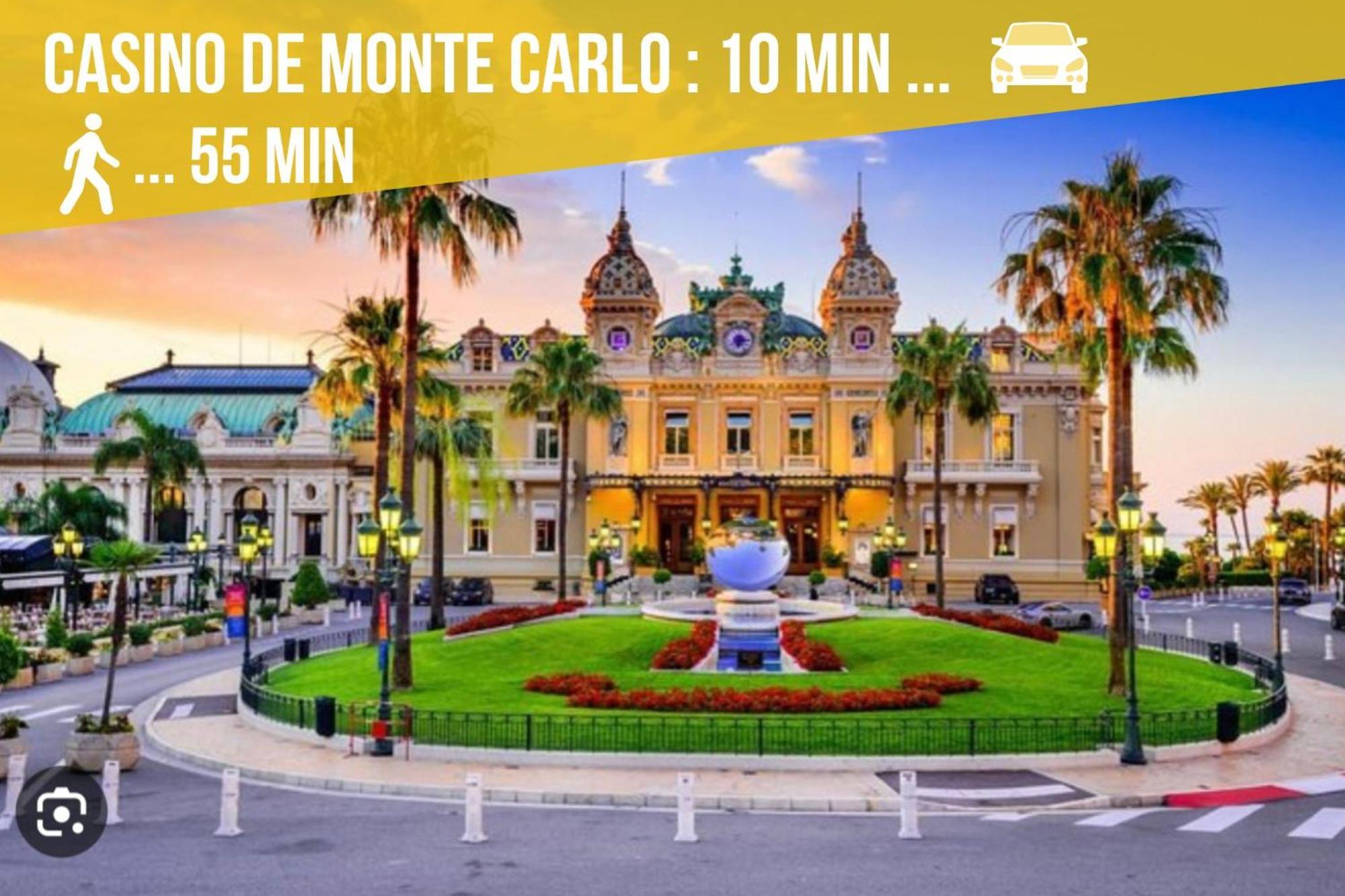 Luxueux Appartement - Vue Mer - Piscine - Free Parking - Monaco カップダイユ エクステリア 写真